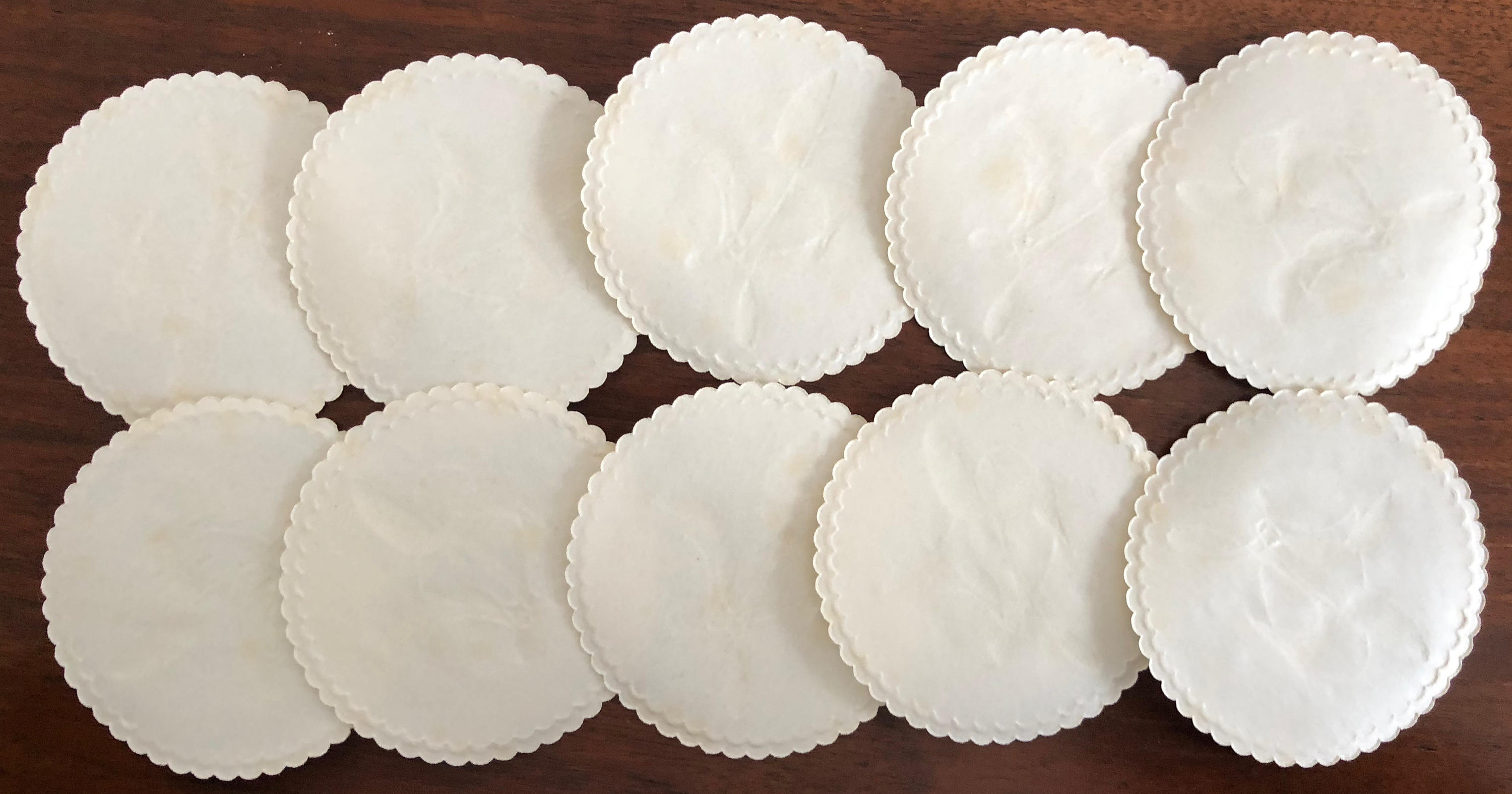 Vintage 50s Abstract Mobile Freeform Disposable Paper Coasters Retro