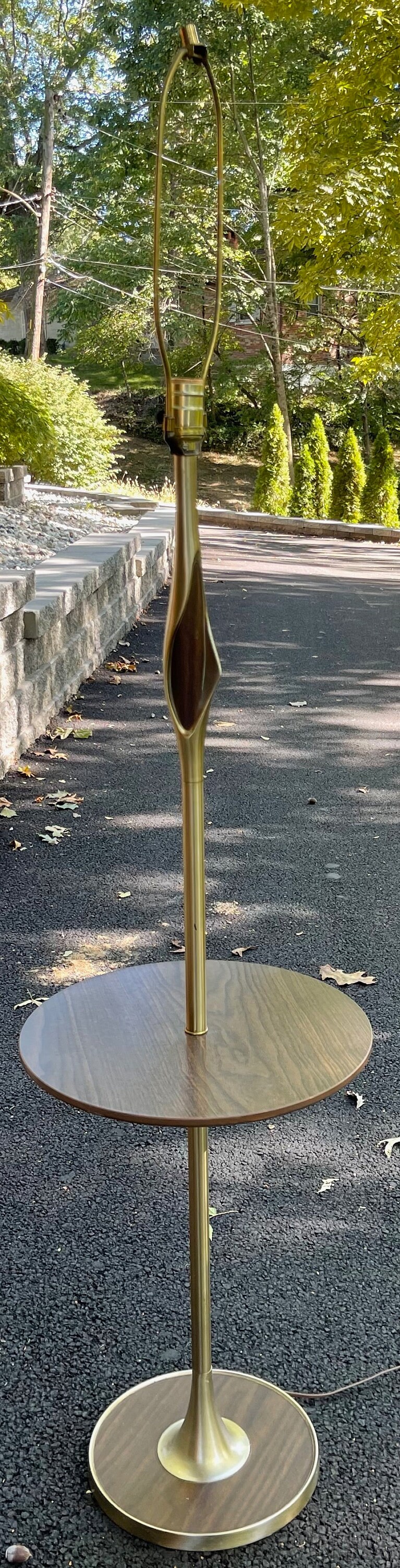 Vintage 1960s Laurel Floor Lamp Table Combo Mid Century Modern Lighting