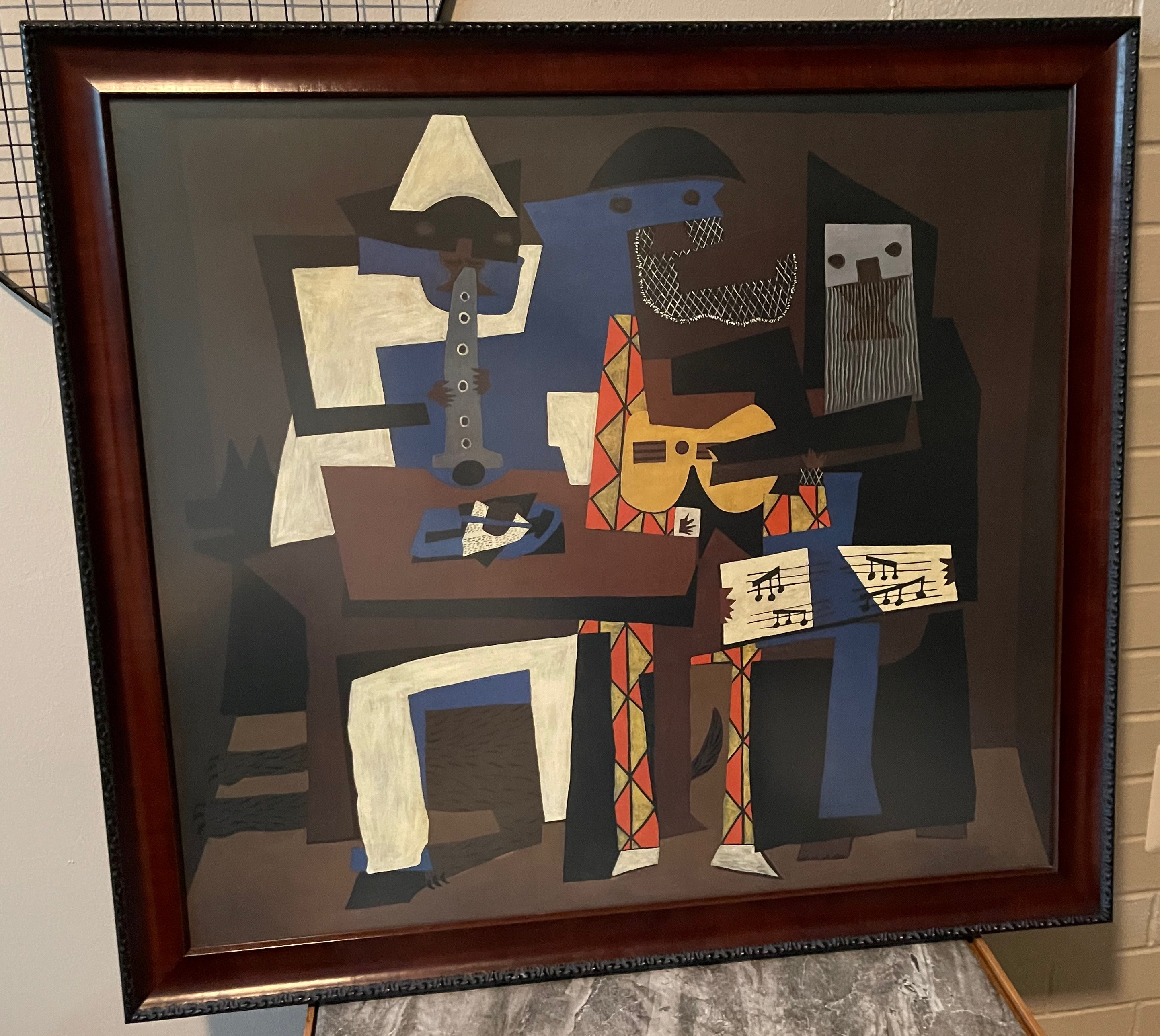 Vintage 90s Picasso Three Musicians Abstract Poster Modern