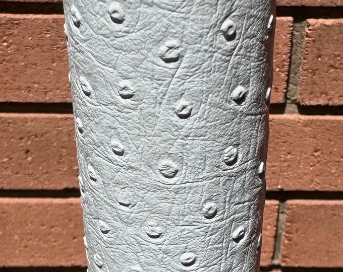 Vintage Post Modern White Faux Ostrich Vinyl Floor Lamp Lighting 70s 80s Chapman