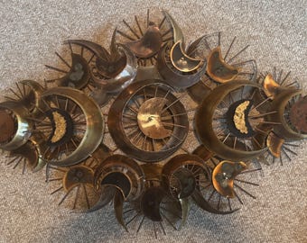 Vintage MCM Brutalist Torch Cut Wall Sculpture Setarrah Bijan Mid Century 70s