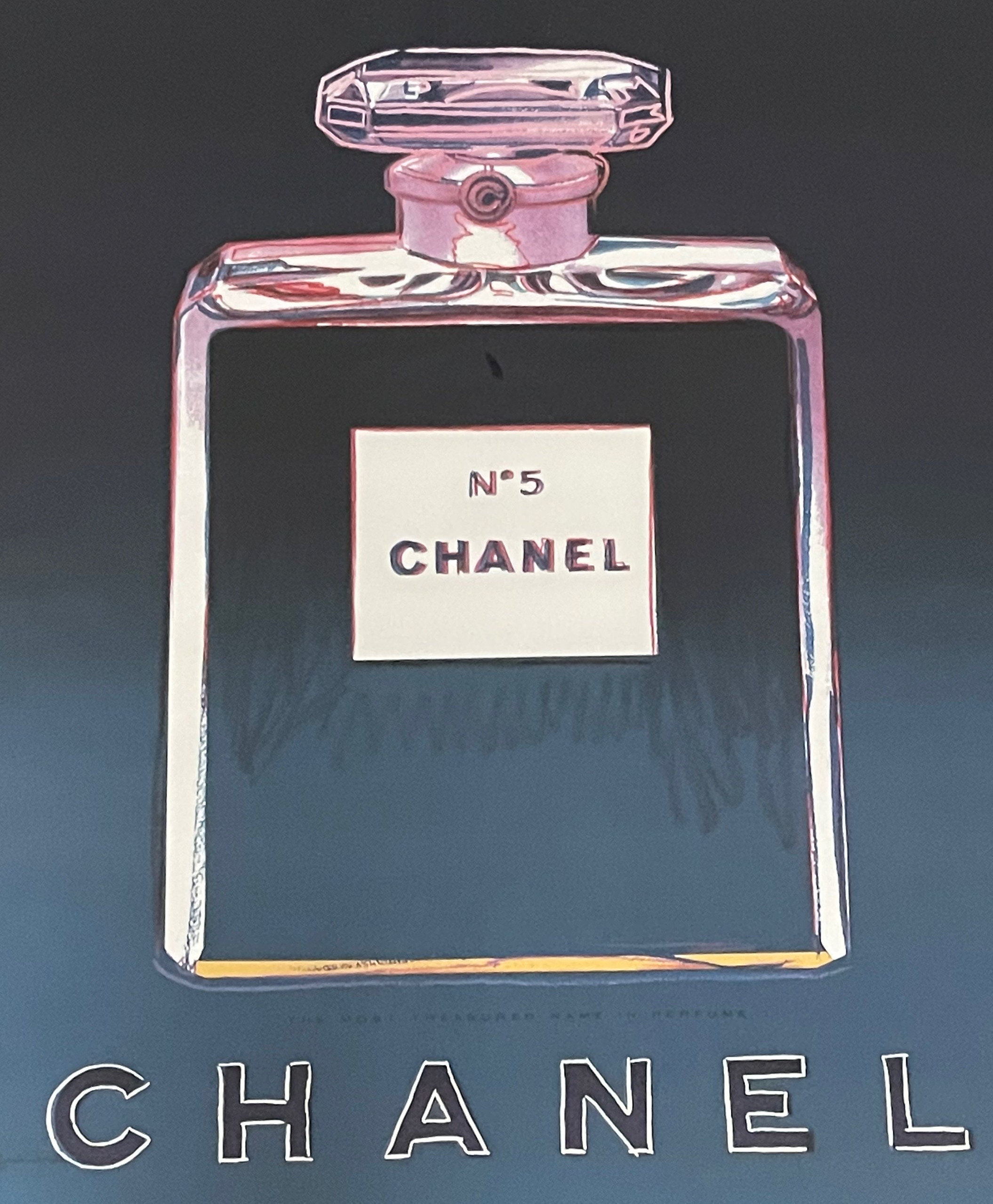 Vintage 90s Andy Warhol Blue Chanel No. 5 Perfume Pop Art -  UK