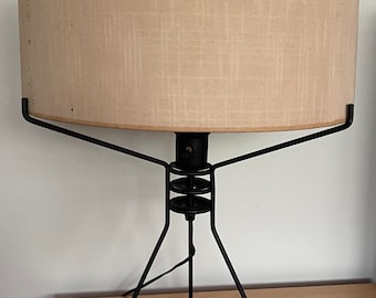 Rare Vintage Ferris Shacknove Iron Metal Tripod Lamp Mid Century Modern Atomic Era 50s 60s