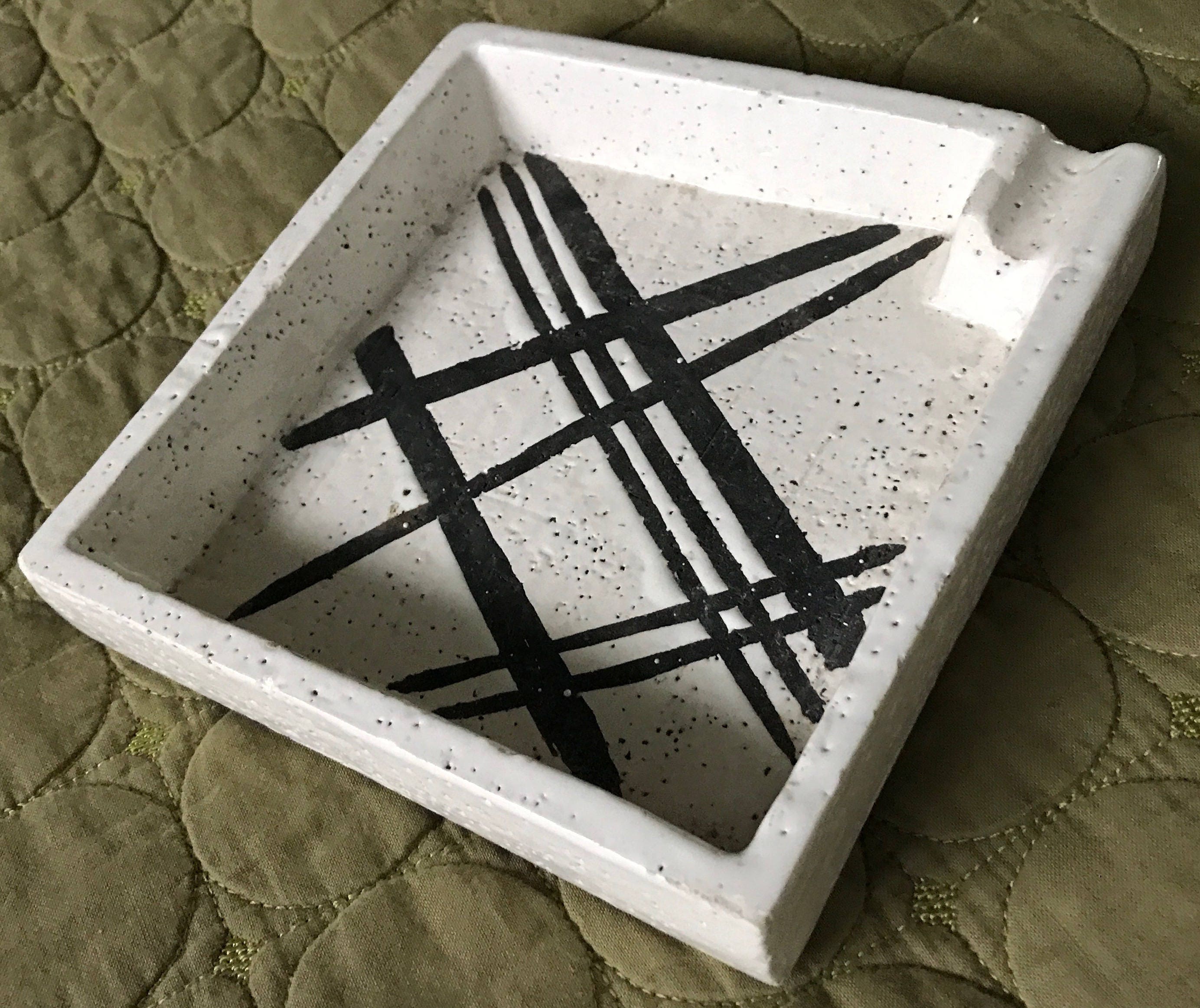 Vintage 60s Rosenthal Netter Ceramic Pottery Ashtray Mid Century Modern