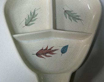 Vintage Franciscan Autumn Divided Dish Handled Dinnerware Earthenware 1950s