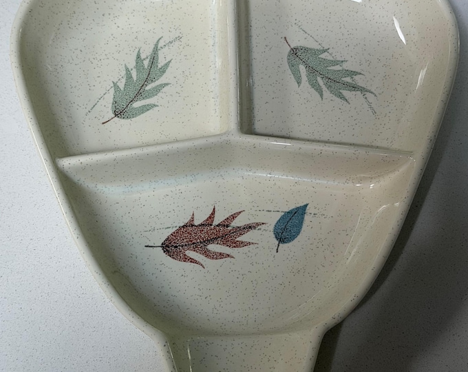 Vintage Franciscan Autumn Divided Dish Handled Dinnerware Earthenware 1950s