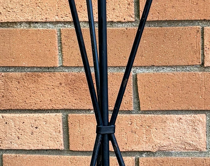 Vintage Lamp 50s Mid Century Modern Black Iron Metal MCM Lighting Atomic Bulmore