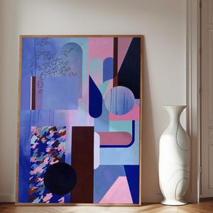 Original Abstract Acrylic Painting on Canvas – Modern Textured Wall Art – One of a Kind Artwork – Large Unframed Painting 90x120cm - Acrylic