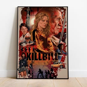 Póster de Kill Bill / Impresión en papel mate de alta calidad / Arte cinematográfico / Póster de película para regalo