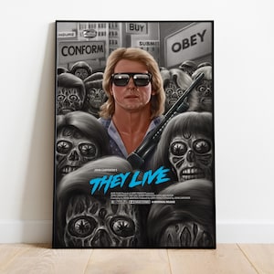They Live Poster | High Quality Ready To Print | Matte Paper Print | Movie & Film Art | Gift Movie Poster