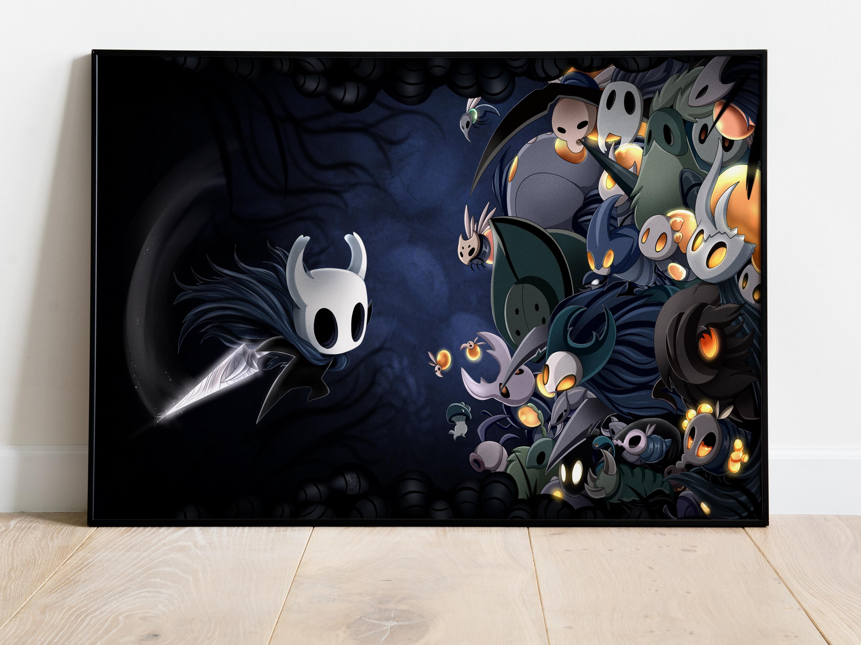 Hollow Knight Poster | Hallownest Wall Art | Rolled Canvas Print ...