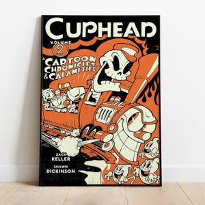Cuphead Poster | Mugman Wall Art | Matte Paper Print | Video Game Art | Gift Game Poster