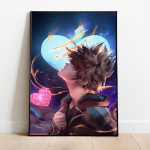 Kingdom Hearts Poster | Sora Wall Art | Matte Paper Print | Video Game Art | Gift Game Poster