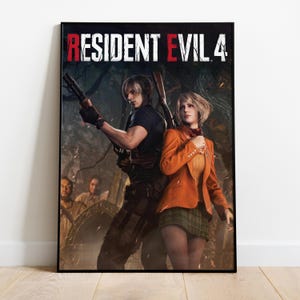 Resident Evil 4 Poster | Leon Scott Kennedy Wall Art | Matte Paper Print | Video Game Art | Gift Game Poster