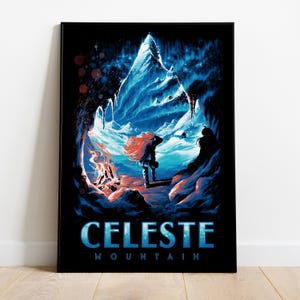 Celeste Poster | Madeline Wall Art | Matte Paper Print | Video Game Art | Gift Game Poster