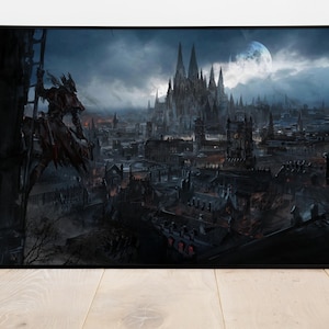 Póster de Bloodborne / Arte mural de The Hunter / Impresión en papel mate / Arte de videojuegos / Póster de juego para regalar
