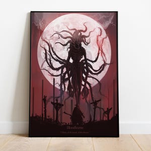Bloodborne Poster | The Hunter Wall Art | Matte Paper Print | Video Game Art | Gift Game Poster