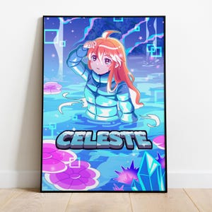 Celeste Poster | Madeline Wall Art | Matte Paper Print | Video Game Art | Gift Game Poster