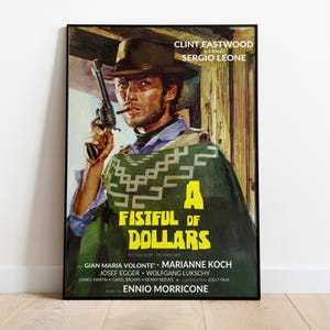 Póster de "Un puñado de dólares" / Impresión en papel mate de alta calidad / Arte cinematográfico / Póster de película para regalo