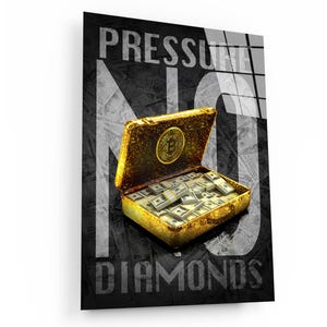 Gold Cash Box Canvas Print | Motivational Hustle Office Decor