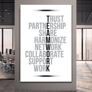 Teamwork Motivational Office Poster: Corporate Wall Art