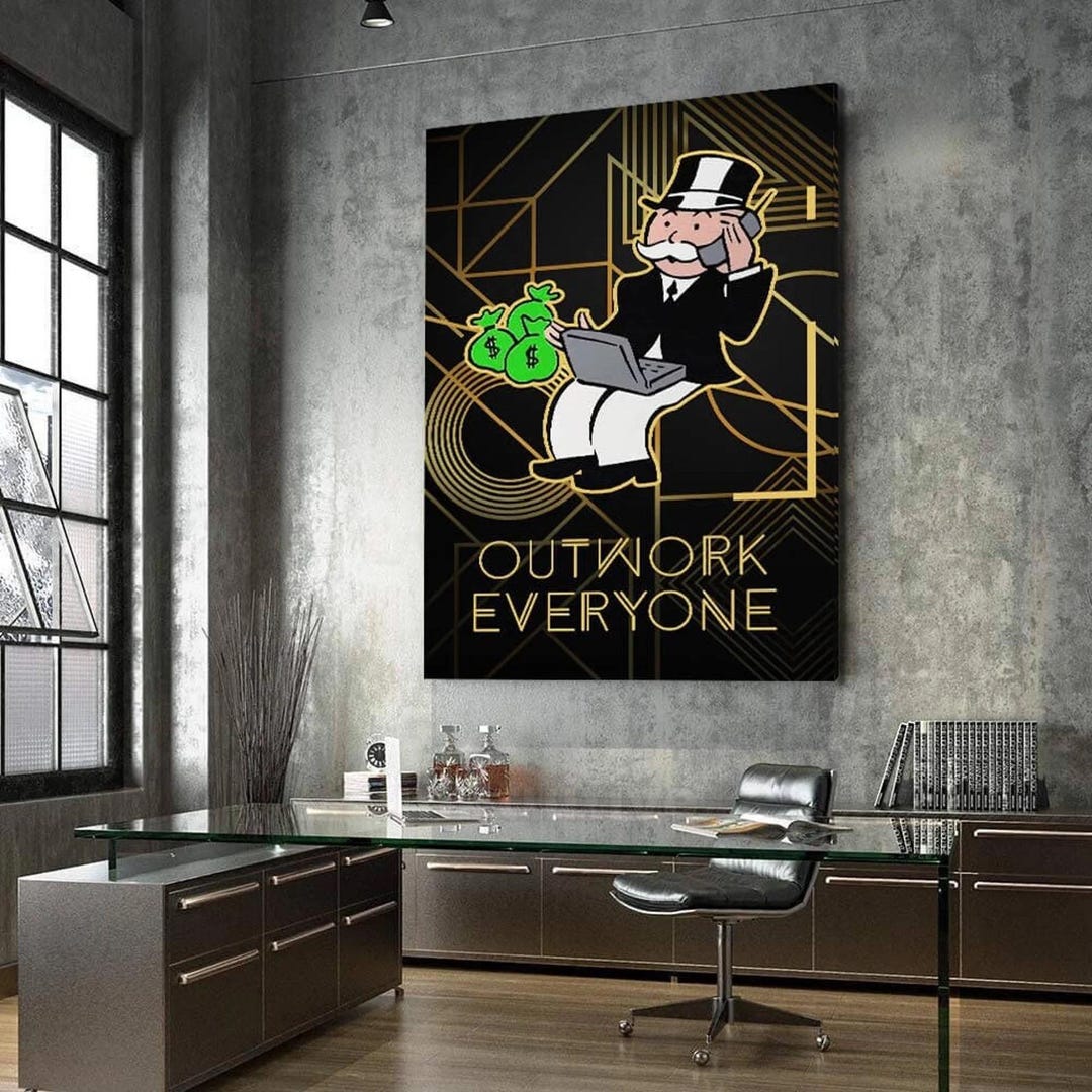 Alec Monopoly Pop Art Canvas Print, Modern Graffiti Street Art - Etsy