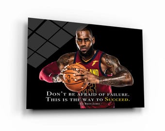 LeBron James Motivational Basketball Quote Canvas | Horizontal Sports Wall Art | Gym & Office Inspiration | Modern Athlete Decor