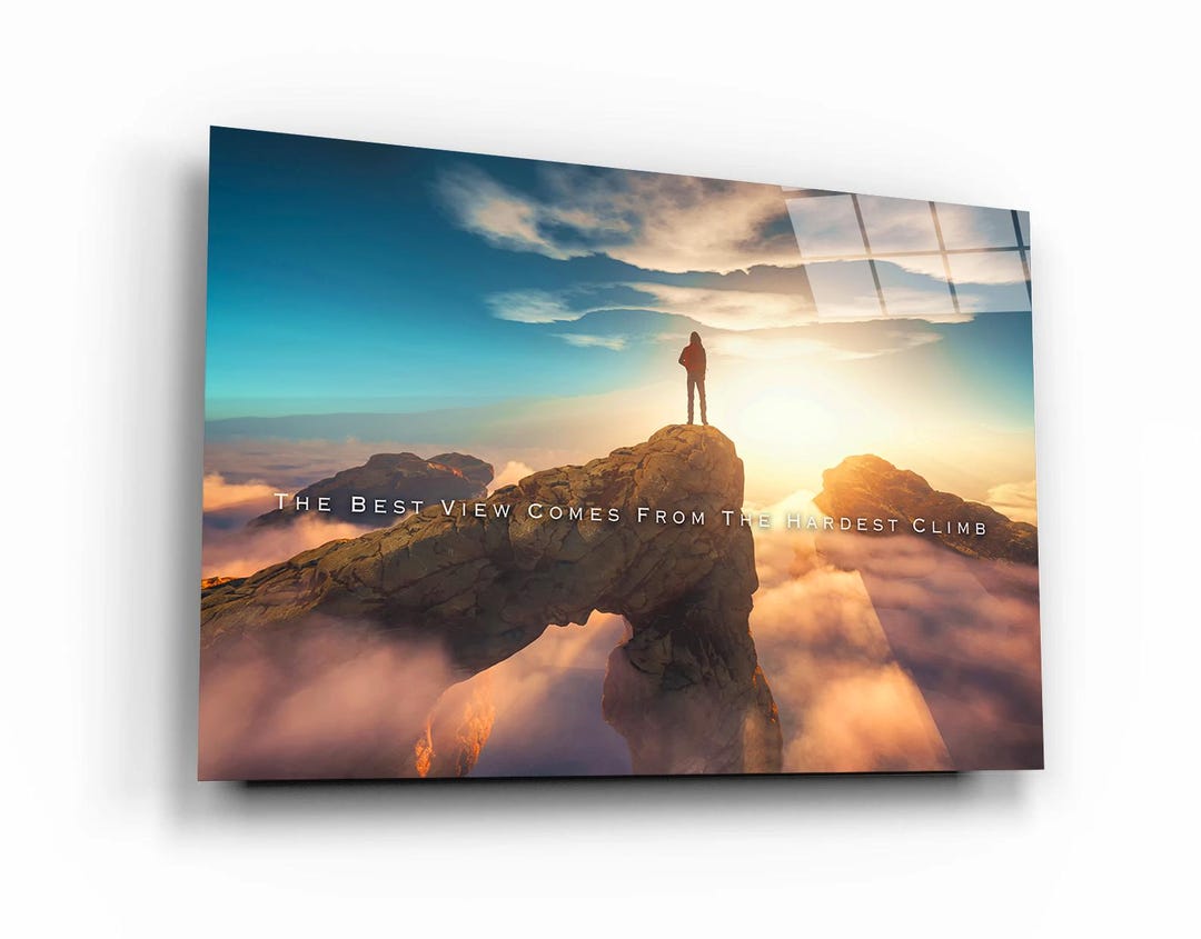 Mountain Sunrise Canvas Print – Inspirational Landscape Wall Art - Etsy