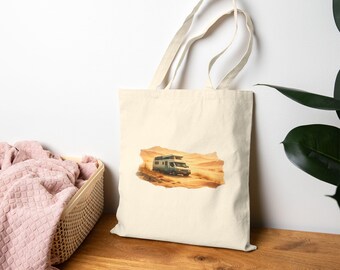 Atmosphärische Reise-Kunst-Tasche | Wüste Mirage Camper Tote