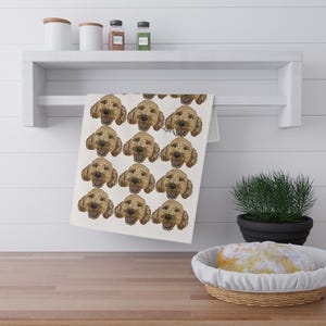 Golden Doodle Cotton Tea Towel 18 Inches by 30 Inches, Kitchen Decor, Perfect for Dog Owners, Hostess Gift