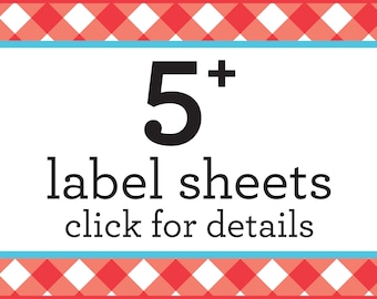 SAVE money on 5 or more sheets of canning jar labels with this listing only, bulk canning labels, discount labels jam jar stickers