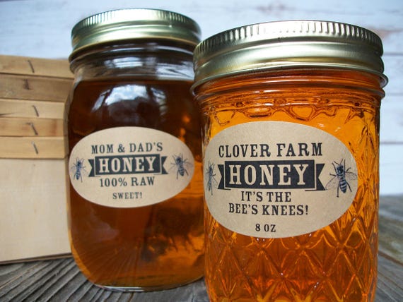 12 Kraft Enjoy Honey Bee Hang Tags for mason jar gifts or honey