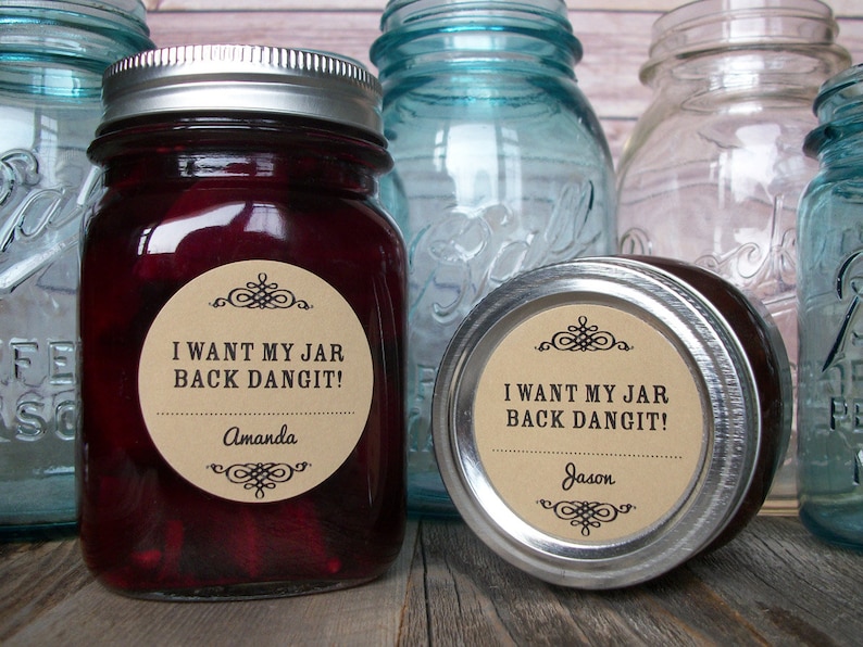 personalized round mason jar stickers customized return jar ...