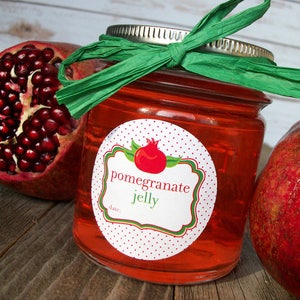 Pomegranate Jelly Canning Jar Labels for Home Preserved Jelly - Etsy