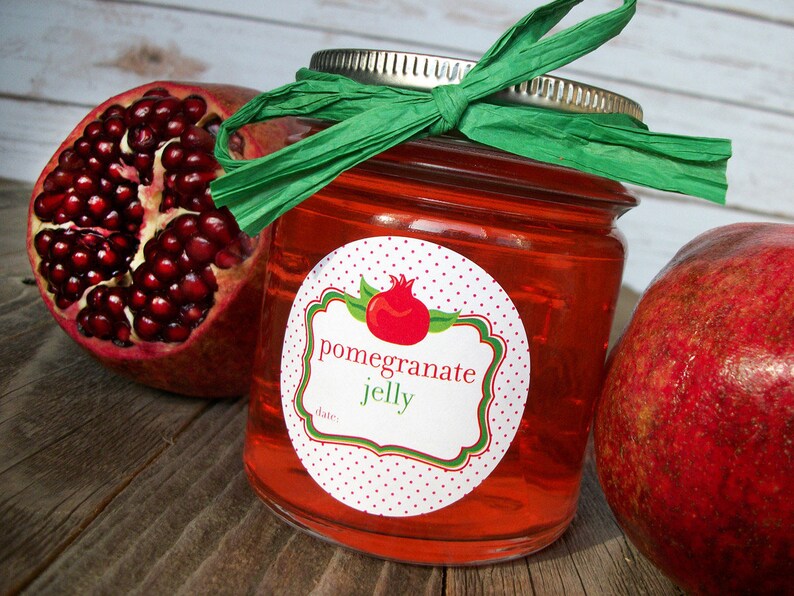 Pomegranate Jelly Canning Jar Labels for Home Preserved Jelly - Etsy