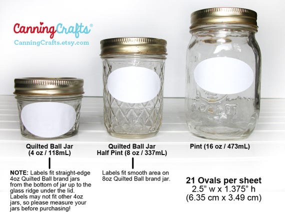 Ball Jar Sizes Chart