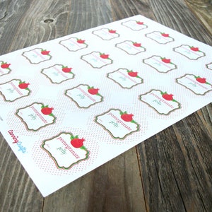 Pomegranate Jelly Canning Jar Labels for Home Preserved Jelly - Etsy