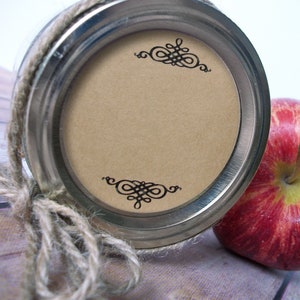 Étiquettes vierges de pots de conserve en papier kraft, autocollants ronds de pots Mason vintage, étiquette de shaker pour herbes et épices, conservation des fruits, étiquettes de pots de gelée de confiture