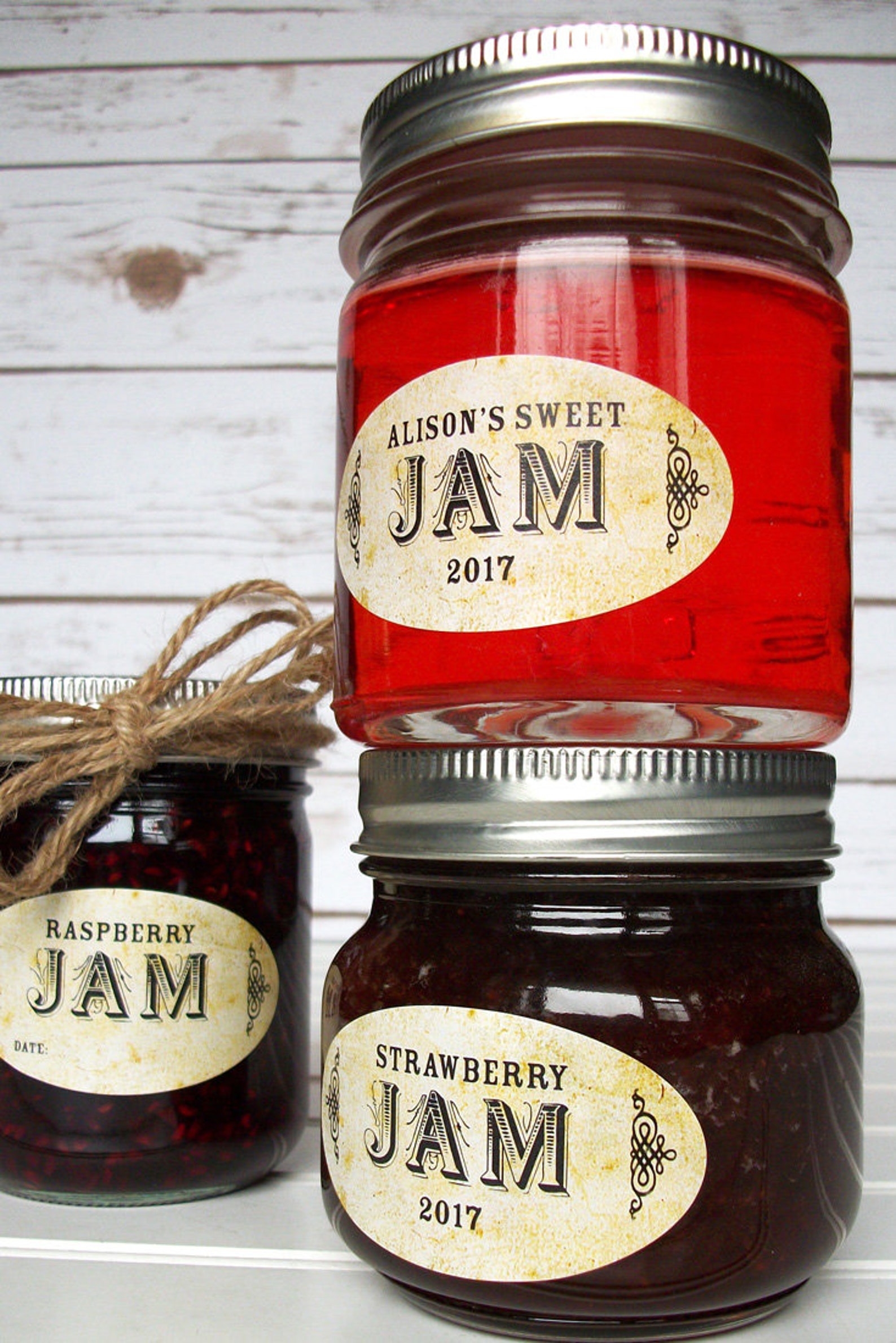 Custom Oval Vintage Canning Jar Labels Stickers for Quilted Etsy