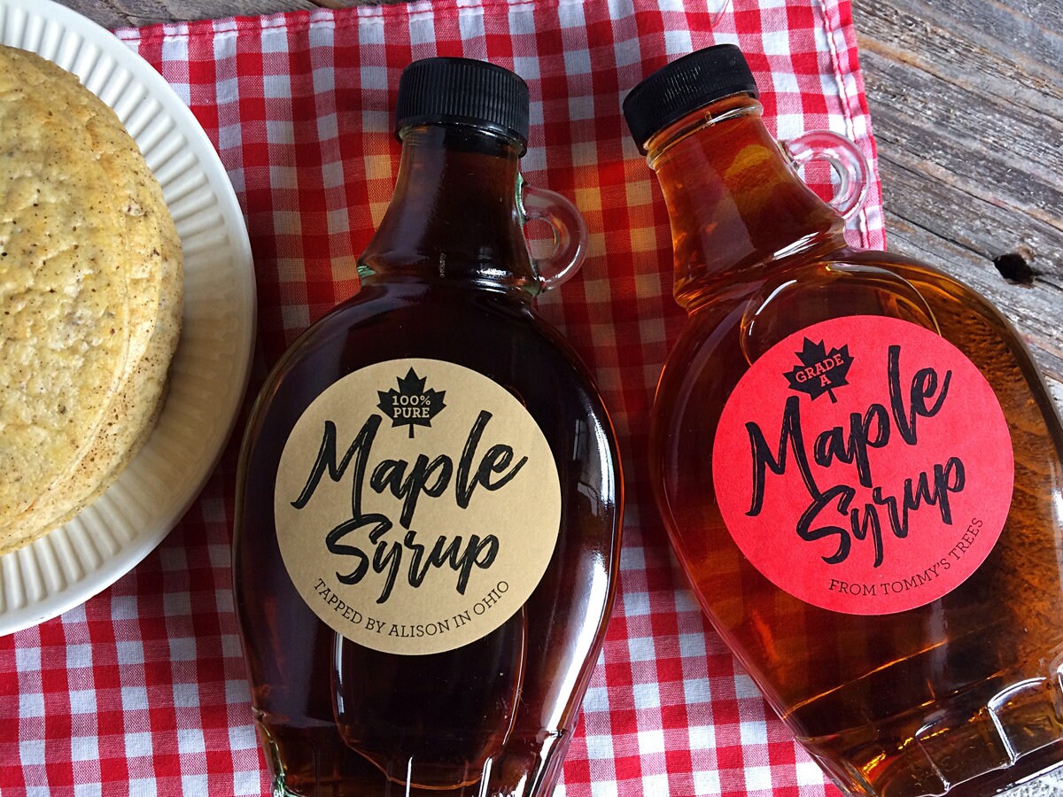 Custom Robust Maple Syrup Bottle Labels customized & printed Etsy
