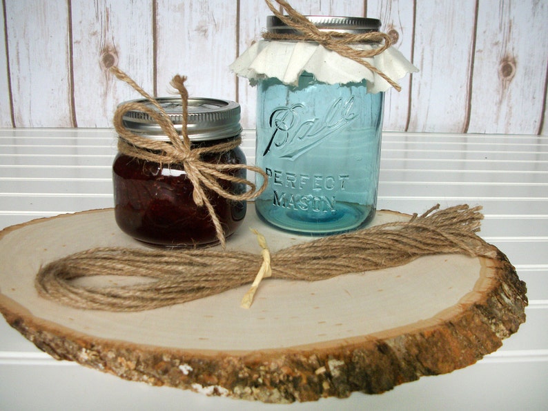 12 Natural Jute Twine Ribbons for Mason Canning Jars Rustic Etsy