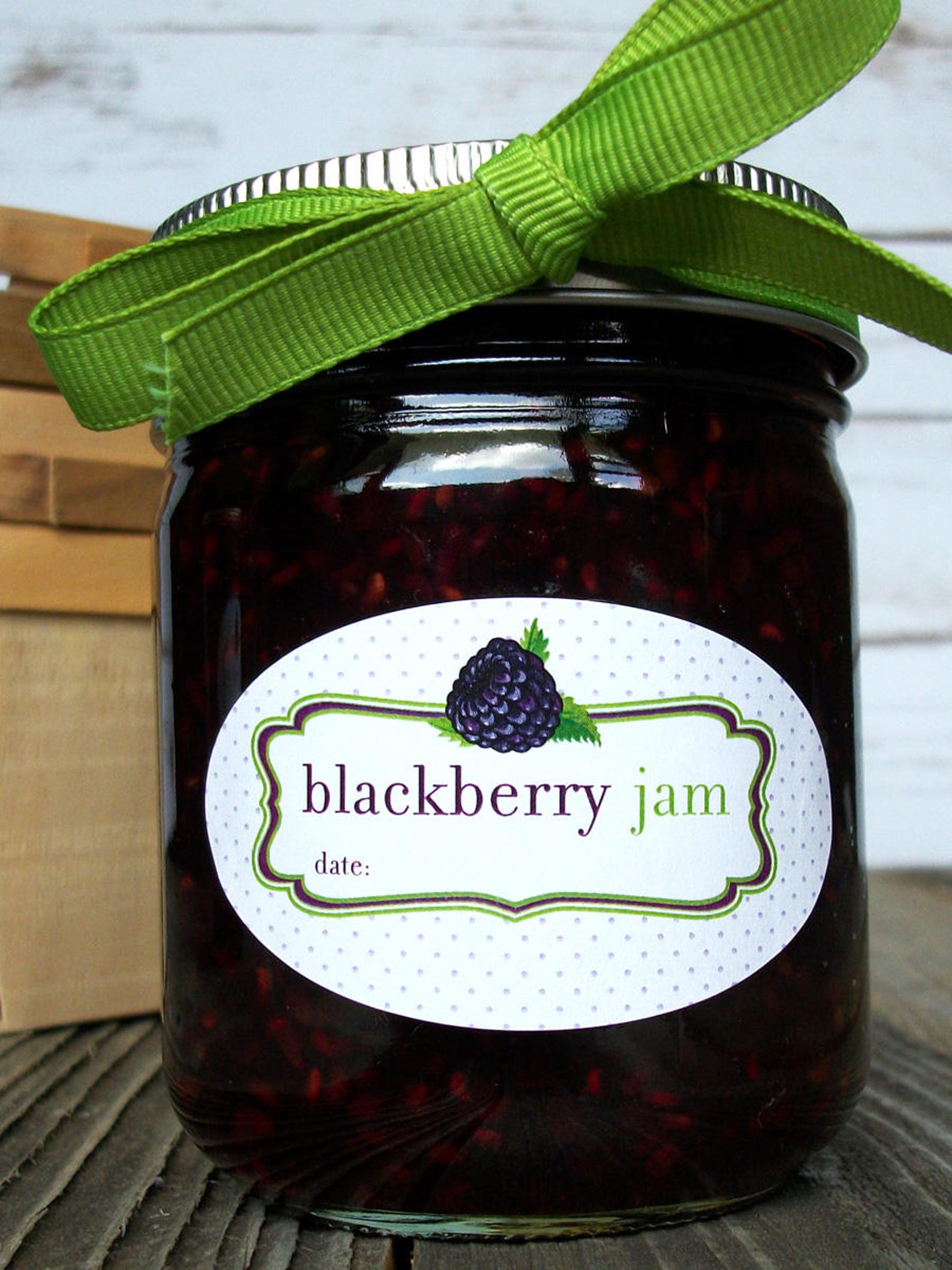 Oval Blackberry Jam Canning Jar Labels Oval Quilted Jam Jar Etsy