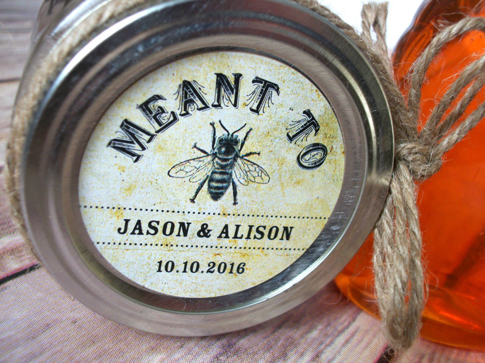 Meant to Bee Vintage Paper Canning Jar Labels Customized - Etsy