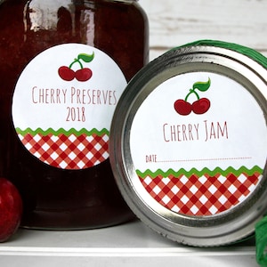 Cherry Jam Label - Etsy