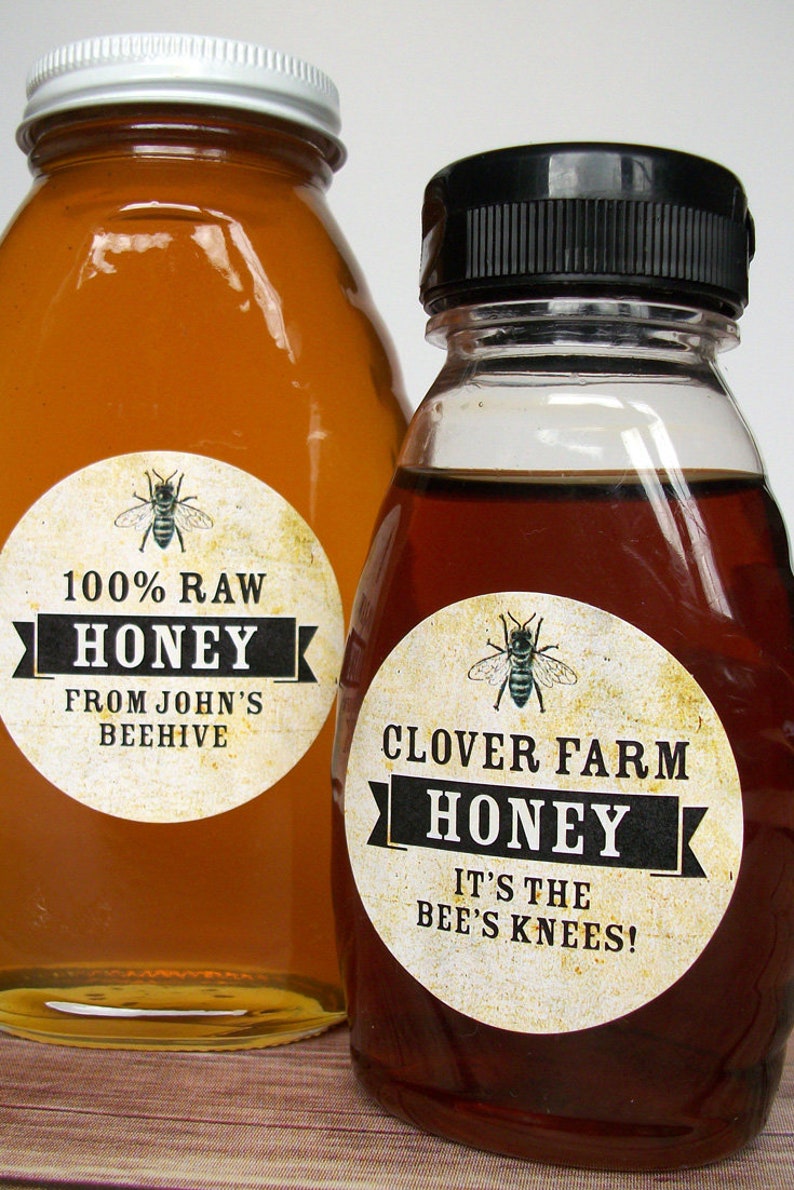 CUSTOM Vintage Honey Canning Jar and Bottle Labels Etsy