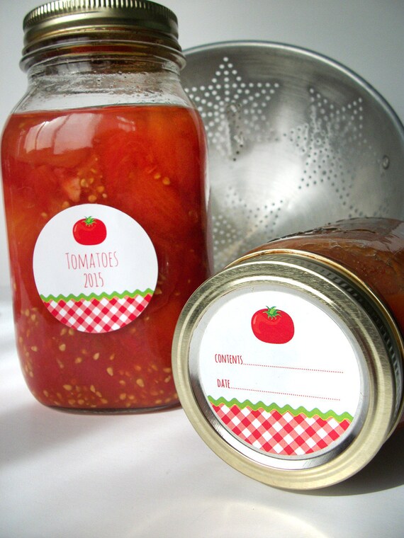 Mason Jar labels Stickers Cooking labels Jar labels Canning Labels Labels Tomatoes Kitchen labels