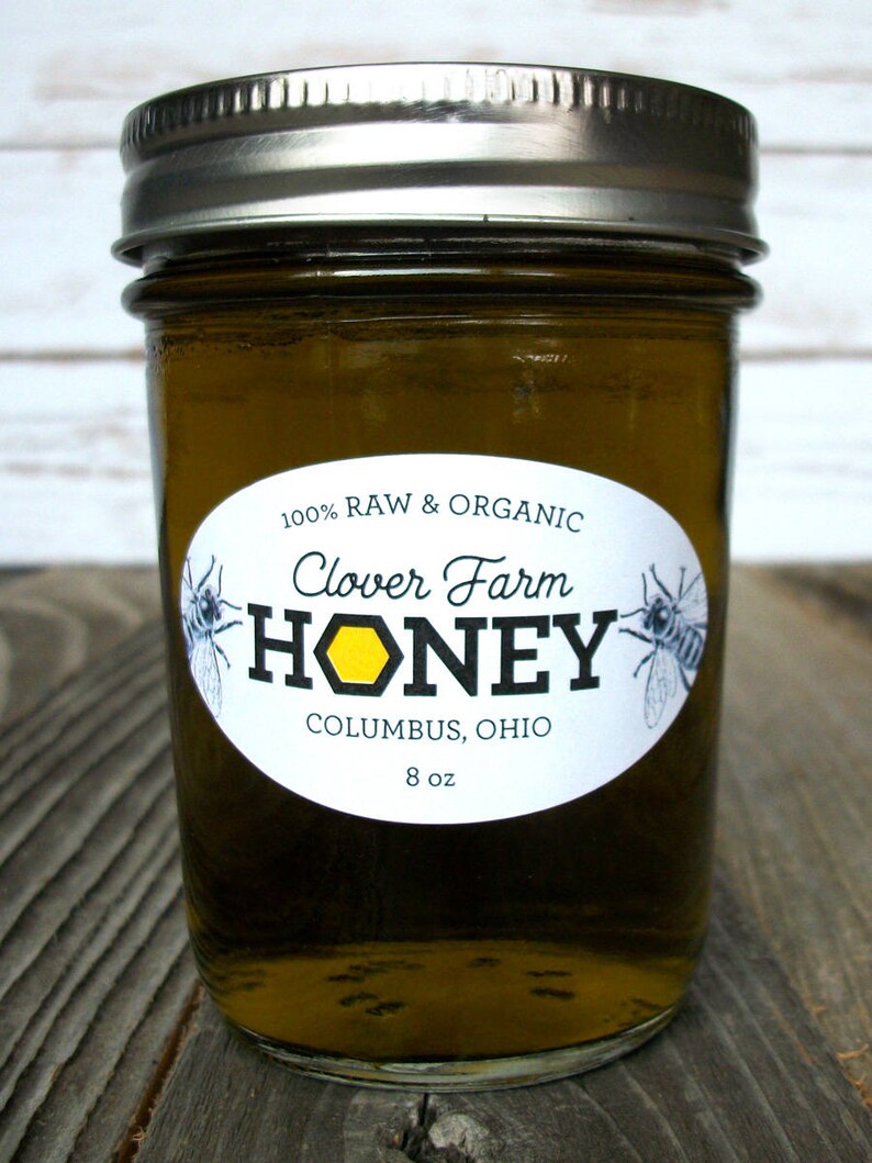 Custom Oval Honey Labels for Quilted Mason Jars Etsy