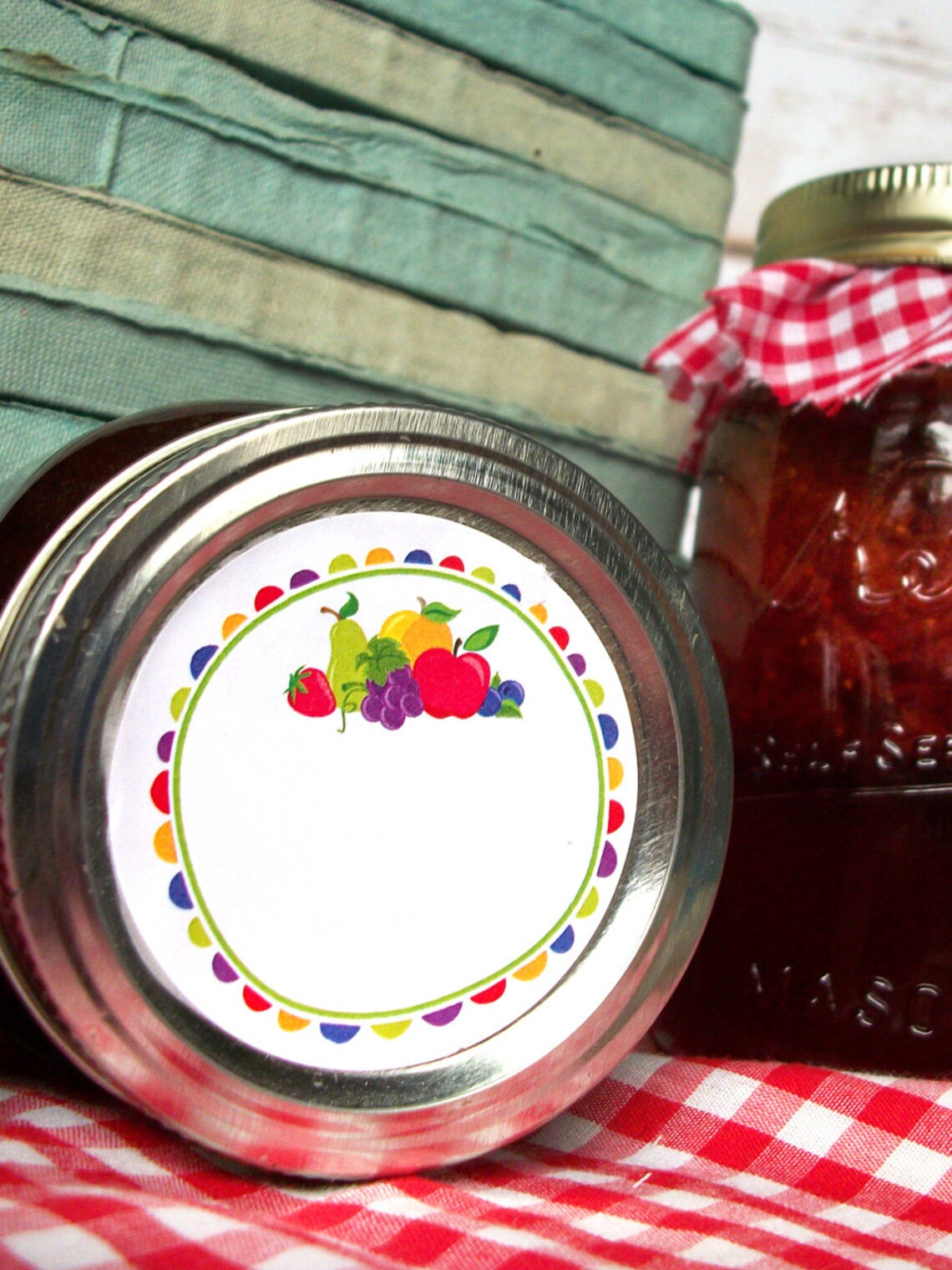 Fun Fruit Canning Jar Labels Round Mason Jar Stickers for Jam Etsy