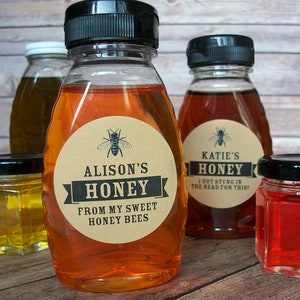 Custom Honey Kraft Paper Canning Jar & Bottle Labels, Custom Honey ...