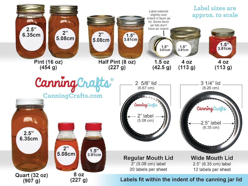 Custom Round Ingredient Labels, Printed Black & White Stickers for Food ...